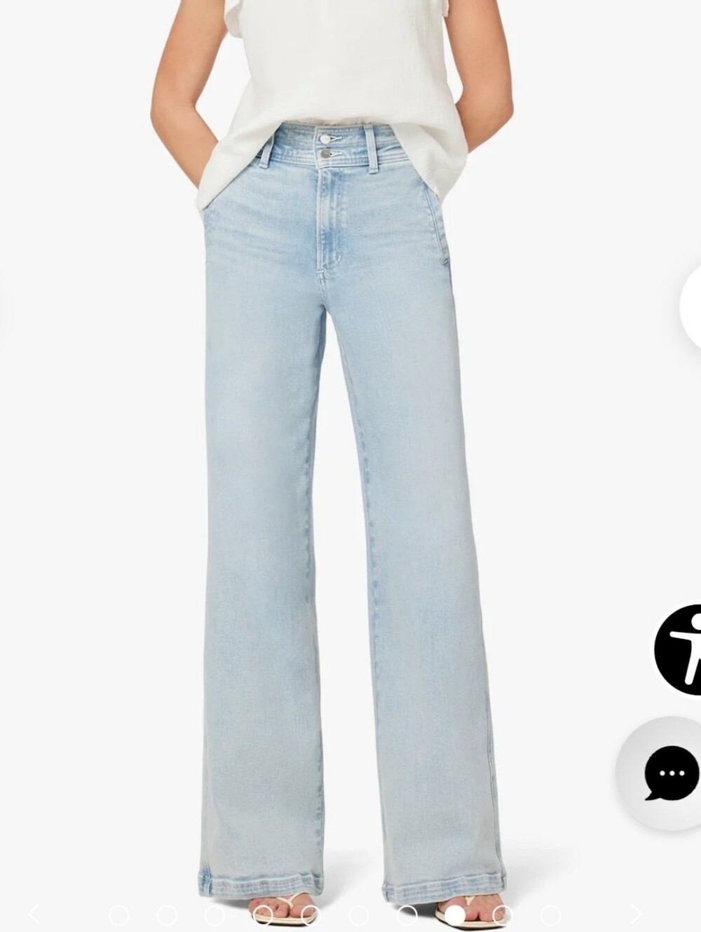 Joe's Jeans Medium Blue Wash High-Rise Wide Leg Jeans